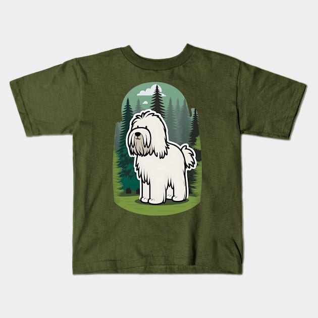 Cute Briard Dog Illustration - Funny Dog Cartoon Kids T-Shirt by SergioCoelho_Arts